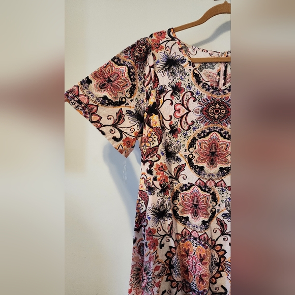 NWT Lane Bryant Floral Dress size 16 Pink and Blacl - Picture 2 of 7